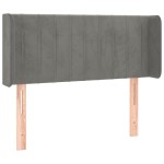 vidaXL Tăblie de pat cu LED, gri deschis, 83x16x78/88 cm, catifea vidaXL Tăblie de pat cu LED, gri deschis, 83x16x78/88 cm, catifea