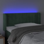 vidaXL Tăblie de pat cu LED, verde închis, 93x16x78/88 cm, catifea vidaXL Tăblie de pat cu LED, verde închis, 93x16x78/88 cm, catifea
