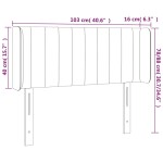 vidaXL Tăblie de pat cu LED, gri deschis, 103x16x78/88 cm, catifea