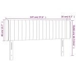 vidaXL Tăblie de pat cu LED, negru, 147x16x78/88 cm, catifea vidaXL Tăblie de pat cu LED, negru, 147x16x78/88 cm, catifea