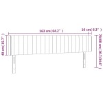 vidaXL Tăblie de pat cu LED, gri închis, 163x16x78/88 cm, catifea vidaXL Tăblie de pat cu LED, gri închis, 163x16x78/88 cm, catifea