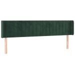 vidaXL Tăblie de pat cu LED, verde închis, 183x16x78/88 cm, catifea vidaXL Tăblie de pat cu LED, verde închis, 183x16x78/88 cm, catifea