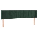 vidaXL Tăblie de pat cu LED, verde închis, 203x16x78/88 cm, catifea vidaXL Tăblie de pat cu LED, verde închis, 203x16x78/88 cm, catifea