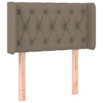 vidaXL Tăblie de pat cu LED, gri taupe, 83x16x78/88 cm, textil