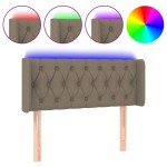 vidaXL Tăblie de pat cu LED, gri taupe, 93x16x78/88 cm, textil vidaXL Tăblie de pat cu LED, gri taupe, 93x16x78/88 cm, textil