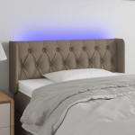 vidaXL Tăblie de pat cu LED, gri taupe, 93x16x78/88 cm, textil vidaXL Tăblie de pat cu LED, gri taupe, 93x16x78/88 cm, textil