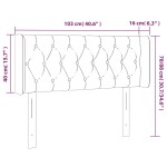 vidaXL Tăblie de pat cu LED, crem, 103x16x78/88 cm, textil vidaXL Tăblie de pat cu LED, crem, 103x16x78/88 cm, textil