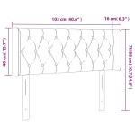 vidaXL Tăblie de pat cu LED, albastru, 103x16x78/88 cm, textil vidaXL Tăblie de pat cu LED, albastru, 103x16x78/88 cm, textil