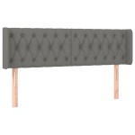 vidaXL Tăblie de pat cu LED, gri închis, 147x16x78/88 cm, textil vidaXL Tăblie de pat cu LED, gri închis, 147x16x78/88 cm, textil