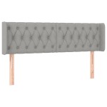 vidaXL Tăblie de pat cu LED, gri deschis, 163x16x78/88 cm, textil vidaXL Tăblie de pat cu LED, gri deschis, 163x16x78/88 cm, textil