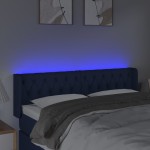 vidaXL Tăblie de pat cu LED, albastru, 163x16x78/88 cm, textil vidaXL Tăblie de pat cu LED, albastru, 163x16x78/88 cm, textil
