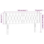 vidaXL Tăblie de pat cu LED, albastru, 163x16x78/88 cm, textil vidaXL Tăblie de pat cu LED, albastru, 163x16x78/88 cm, textil