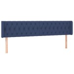 vidaXL Tăblie de pat cu LED, albastru, 183x16x78/88 cm, textil vidaXL Tăblie de pat cu LED, albastru, 183x16x78/88 cm, textil