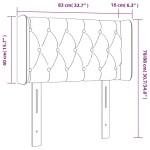 vidaXL Tăblie de pat cu LED, albastru închis, 83x16x78/88 cm, catifea