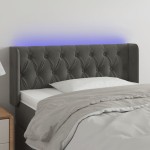 vidaXL Tăblie de pat cu LED, gri închis, 93x16x78/88 cm, catifea vidaXL Tăblie de pat cu LED, gri închis, 93x16x78/88 cm, catifea