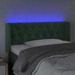 vidaXL Tăblie de pat cu LED, verde închis, 93x16x78/88 cm, catifea vidaXL Tăblie de pat cu LED, verde închis, 93x16x78/88 cm, catifea