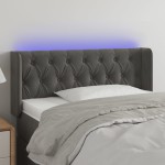 vidaXL Tăblie de pat cu LED, gri închis, 103x16x78/88 cm, catifea vidaXL Tăblie de pat cu LED, gri închis, 103x16x78/88 cm, catifea