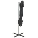 vidaXL Umbrelă în consolă cu înveliș dublu, antracit, 250x250 cm vidaXL Umbrelă în consolă cu înveliș dublu, antracit, 250x250 cm