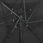 vidaXL Umbrelă în consolă cu înveliș dublu, antracit, 250x250 cm vidaXL Umbrelă în consolă cu înveliș dublu, antracit, 250x250 cm