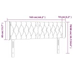 vidaXL Tăblie de pat cu LED, verde închis, 163x16x78/88 cm, catifea