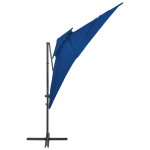 vidaXL Umbrelă în consolă cu înveliș dublu, albastru azuriu 250x250 cm vidaXL Umbrelă în consolă cu înveliș dublu, albastru azuriu 250x250 cm