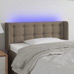 vidaXL Tăblie de pat cu LED, gri taupe, 93x16x78/88 cm, textil vidaXL Tăblie de pat cu LED, gri taupe, 93x16x78/88 cm, textil