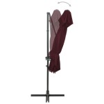vidaXL Umbrelă în consolă cu înveliș dublu, roșu bordo, 250x250 cm vidaXL Umbrelă în consolă cu înveliș dublu, roșu bordo, 250x250 cm