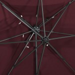 vidaXL Umbrelă în consolă cu înveliș dublu, roșu bordo, 250x250 cm vidaXL Umbrelă în consolă cu înveliș dublu, roșu bordo, 250x250 cm