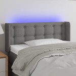 vidaXL Tăblie de pat cu LED, gri închis, 103x16x78/88 cm, textil vidaXL Tăblie de pat cu LED, gri închis, 103x16x78/88 cm, textil
