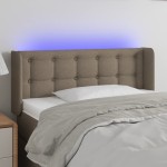 vidaXL Tăblie de pat cu LED, gri taupe, 103x16x78/88 cm, textil vidaXL Tăblie de pat cu LED, gri taupe, 103x16x78/88 cm, textil