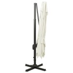 vidaXL Umbrelă în consolă cu înveliș dublu, nisipiu, 300x300 cm vidaXL Umbrelă în consolă cu înveliș dublu, nisipiu, 300x300 cm