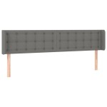 vidaXL Tăblie de pat cu LED, gri închis, 183x16x78/88 cm, textil vidaXL Tăblie de pat cu LED, gri închis, 183x16x78/88 cm, textil