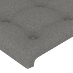 vidaXL Tăblie de pat cu LED, gri închis, 183x16x78/88 cm, textil vidaXL Tăblie de pat cu LED, gri închis, 183x16x78/88 cm, textil