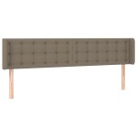 vidaXL Tăblie de pat cu LED, gri taupe, 183x16x78/88 cm, textil