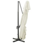 vidaXL Umbrelă în consolă cu înveliș dublu, nisipiu, 400x300 cm vidaXL Umbrelă în consolă cu înveliș dublu, nisipiu, 400x300 cm