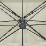 vidaXL Umbrelă în consolă cu înveliș dublu, nisipiu, 400x300 cm vidaXL Umbrelă în consolă cu înveliș dublu, nisipiu, 400x300 cm