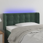 vidaXL Tăblie de pat cu LED, verde închis, 93x16x78/88 cm, catifea vidaXL Tăblie de pat cu LED, verde închis, 93x16x78/88 cm, catifea