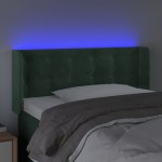 vidaXL Tăblie de pat cu LED, verde închis, 93x16x78/88 cm, catifea vidaXL Tăblie de pat cu LED, verde închis, 93x16x78/88 cm, catifea