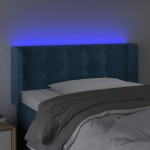 vidaXL Tăblie de pat cu LED, albastru închis, 93x16x78/88 cm, catifea vidaXL Tăblie de pat cu LED, albastru închis, 93x16x78/88 cm, catifea