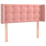 vidaXL Tăblie de pat cu LED, roz, 93x16x78/88 cm, catifea vidaXL Tăblie de pat cu LED, roz, 93x16x78/88 cm, catifea