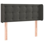 vidaXL Tăblie de pat cu LED, gri închis, 103x16x78/88 cm, catifea vidaXL Tăblie de pat cu LED, gri închis, 103x16x78/88 cm, catifea