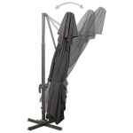 vidaXL Umbrelă în consolă cu înveliș dublu, antracit, 400x300 cm vidaXL Umbrelă în consolă cu înveliș dublu, antracit, 400x300 cm