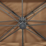 vidaXL Umbrelă în consolă cu înveliș dublu, taupe, 400x300 cm vidaXL Umbrelă în consolă cu înveliș dublu, taupe, 400x300 cm