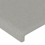 vidaXL Tăblie de pat cu LED, gri deschis, 103x16x118/128 cm, textil vidaXL Tăblie de pat cu LED, gri deschis, 103x16x118/128 cm, textil