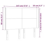 vidaXL Tăblie de pat cu LED, albastru, 147x16x118/128 cm, textil vidaXL Tăblie de pat cu LED, albastru, 147x16x118/128 cm, textil