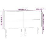 vidaXL Tăblie de pat cu LED, albastru, 183x16x118/128 cm, textil vidaXL Tăblie de pat cu LED, albastru, 183x16x118/128 cm, textil