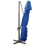 vidaXL Umbrelă în consolă cu înveliș dublu, albastru azuriu 400x300 cm vidaXL Umbrelă în consolă cu înveliș dublu, albastru azuriu 400x300 cm