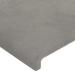 vidaXL Tăblie de pat cu LED, gri deschis, 203x16x118/128 cm, catifea vidaXL Tăblie de pat cu LED, gri deschis, 203x16x118/128 cm, catifea