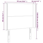 vidaXL Tăblie de pat cu LED cappuccino 93x16x118/128cm piele ecologică vidaXL Tăblie de pat cu LED cappuccino 93x16x118/128cm piele ecologică