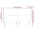 vidaXL Tăblie de pat cu LED, alb, 163x16x118/128 cm, piele ecologică vidaXL Tăblie de pat cu LED, alb, 163x16x118/128 cm, piele ecologică